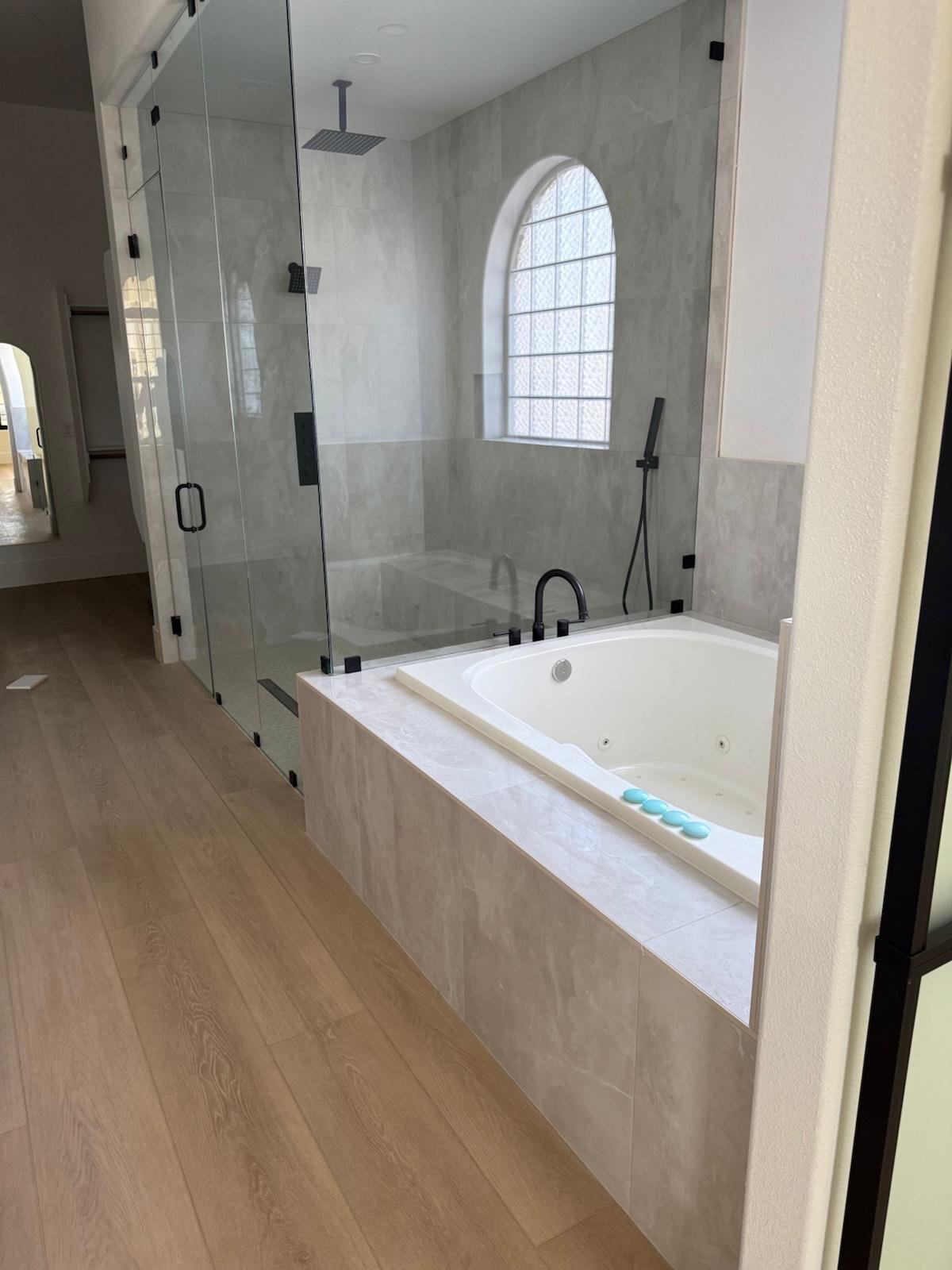 Completed luxury shower and bath remodel